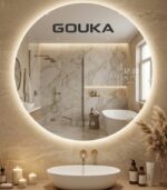 Smart bathroom mirror, tempered glass