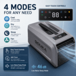 GOUKA 5200 BTU 6-in-1 Fixed-Speed ​​Portable Air Conditioner (Heating & Cooling, Space Gray) - Image 8