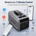 GOUKA 5200 BTU 6-in-1 Fixed-Speed ​​Portable Air Conditioner (Heating & Cooling, Space Gray) - Image 6