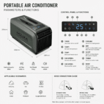 GOUKA 6100 BTU 6-in-1 Inverter Portable Air Conditioner (Cooling & Heating, Forest Green) - Image 9