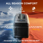 GOUKA 6100 BTU 6-in-1 Inverter Portable Air Conditioner (Cooling & Heating, Forest Green) - Image 8