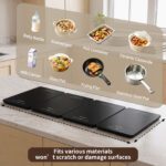GOUKA 4-in-1 Modular Warming Tray features 10 temperature settings (85–255°F), an 8-hour timer, and smart automatic warming (Obsidian Black) - Image 7