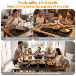 GOUKA 4-in-1 modular warming tray features 10 temperature settings (85–255°F) and an 8-hour timer function (Obsidian Black) - Image 4