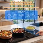 GOUKA 4-in-1 modular warming tray features 10 temperature settings (85–255°F) and an 8-hour timer function (Obsidian Black) - Image 9