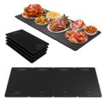 GOUKA 4-in-1 Modular Warming Tray features 10 temperature settings (85–255°F), an 8-hour timer, and smart automatic warming (Obsidian Black)