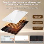 GOUKA 4-in-1 modular warming tray features 10 temperature settings (85–255°F) and an 8-hour timer function (Ceramic White) - Image 5