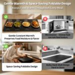 GOUKA 4-in-1 modular warming tray features 10 temperature settings (85–255°F) and an 8-hour timer function (Obsidian Black) - Image 8