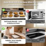 GOUKA 4-in-1 modular warming tray features 10 temperature settings (85–255°F) and an 8-hour timer function (Ceramic White) - Image 6
