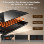GOUKA 4-in-1 modular warming tray features 10 temperature settings (85–255°F) and an 8-hour timer function (Obsidian Black) - Image 5