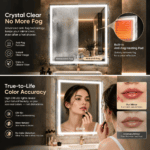 GOUKA 28x36 LED Bathroom Mirror Dimmable Anti Fog Lighted Vanity Mirror 700✖912 - Image 4