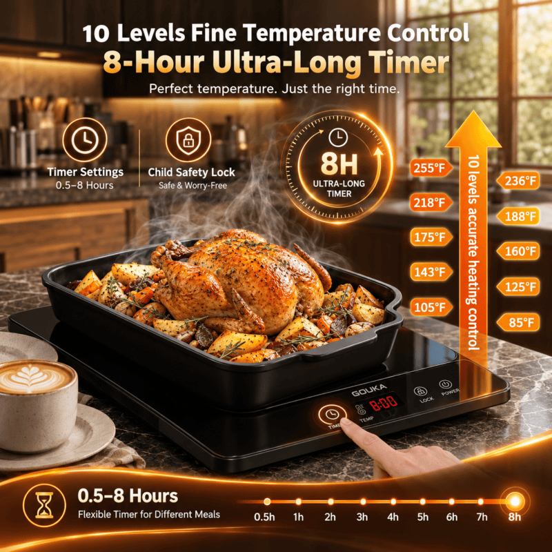 GOUKA Foldable Food Warming Tray