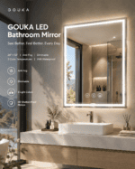 GOUKA 24 x 32 LED Bathroom Mirror Dimmable Anti Fog Lighted Vanity Mirror 600✖800 - Image 3
