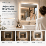 GOUKA 24 x 32 LED Bathroom Mirror Dimmable Anti Fog Lighted Vanity Mirror 600✖800 - Image 5