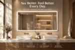 GOUKA 48x36 LED Bathroom Mirror Dimmable Anti Fog Lighted Vanity Mirror 1200✖912 - Image 3