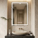 GOUKA 24 x 32 LED Bathroom Mirror Dimmable Anti Fog Lighted Vanity Mirror 600✖800