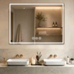 GOUKA 48x36 LED Bathroom Mirror Dimmable Anti Fog Lighted Vanity Mirror 1200✖912