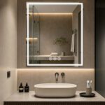 GOUKA 32 x 36 LED Bathroom Mirror Dimmable Anti Fog Lighted Vanity Mirror 800✖912