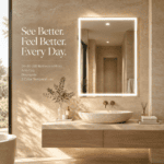 GOUKA 24 x 32 LED Bathroom Mirror Dimmable Anti Fog Lighted Vanity Mirror 600✖800 - Image 2
