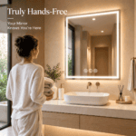 GOUKA 28 × 36 in Smart LED Bathroom Mirror with Motion Sensor, Bluetooth Speaker, Anti-Fog & Dimmable Lights 700✖912 (Radar-Sensing Model) - Image 5