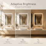 GOUKA 28 × 36 in Smart LED Bathroom Mirror with Motion Sensor, Bluetooth Speaker, Anti-Fog & Dimmable Lights 700✖912 (Radar-Sensing Model) - Image 8