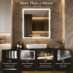 GOUKA 28x36 LED Bathroom Mirror Dimmable Anti Fog Lighted Vanity Mirror 700✖912 - Image 3