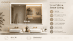 GOUKA 48x36 LED Bathroom Mirror Dimmable Anti Fog Lighted Vanity Mirror 1200✖912 - Image 10