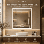 GOUKA 32 x 36 LED Bathroom Mirror Dimmable Anti Fog Lighted Vanity Mirror 800✖912 - Image 3