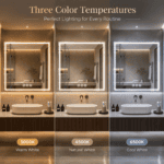 GOUKA 32 x 36 LED Bathroom Mirror Dimmable Anti Fog Lighted Vanity Mirror 800✖912 - Image 8