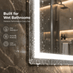 GOUKA 32 x 36 LED Bathroom Mirror Dimmable Anti Fog Lighted Vanity Mirror 800✖912 - Image 9