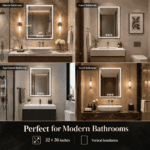 GOUKA 32 x 36 LED Bathroom Mirror Dimmable Anti Fog Lighted Vanity Mirror 800✖912 - Image 11