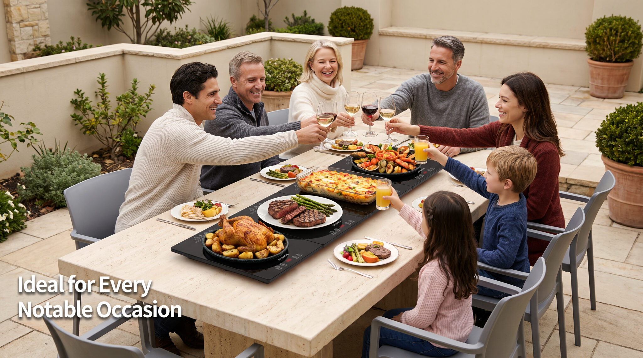 Comparison of a food warming mat and the GOUKA food warming tray